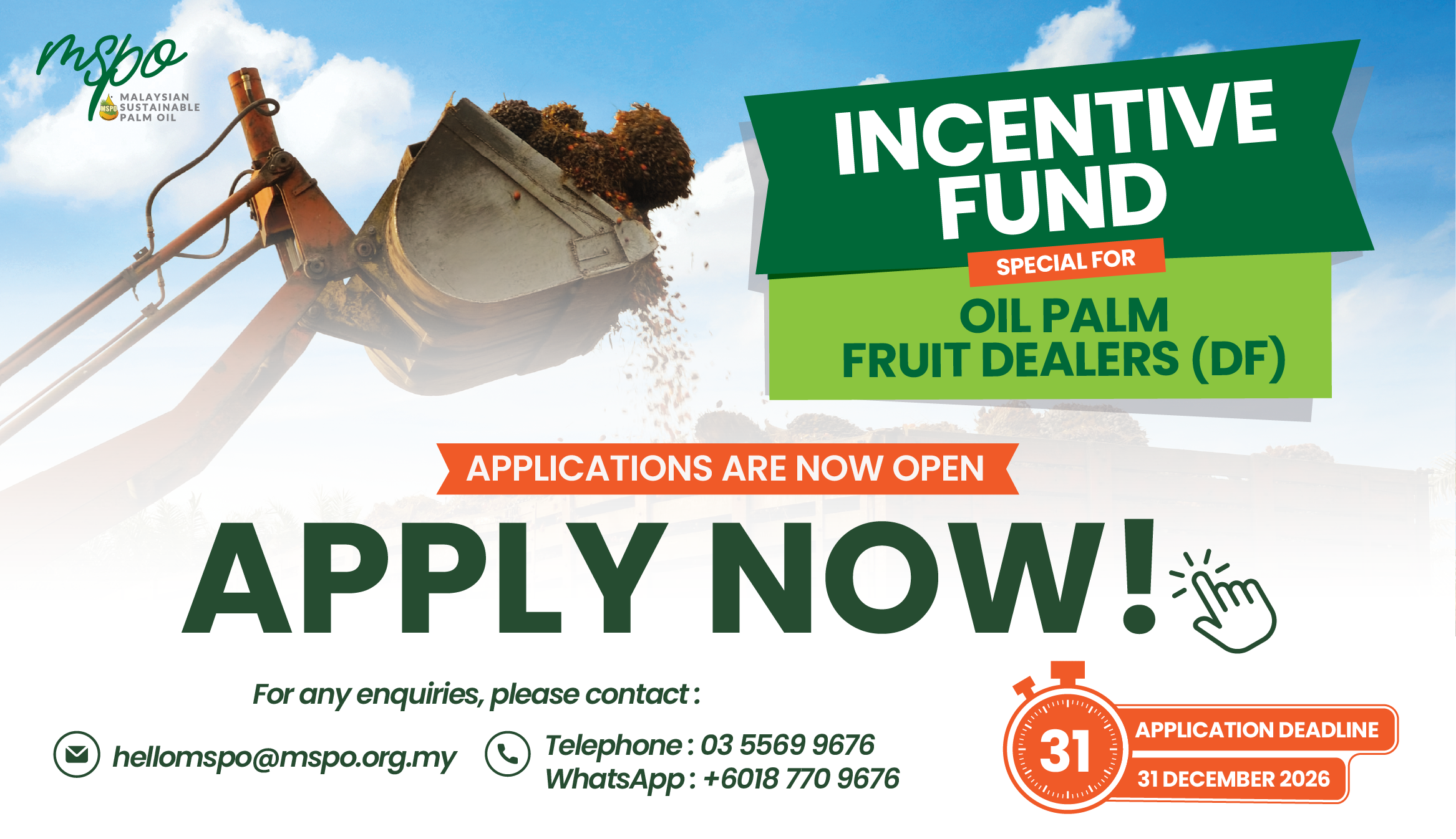 MSPO Certification Incentive Fund for Oil Palm Fruit Dealers (DF) - English